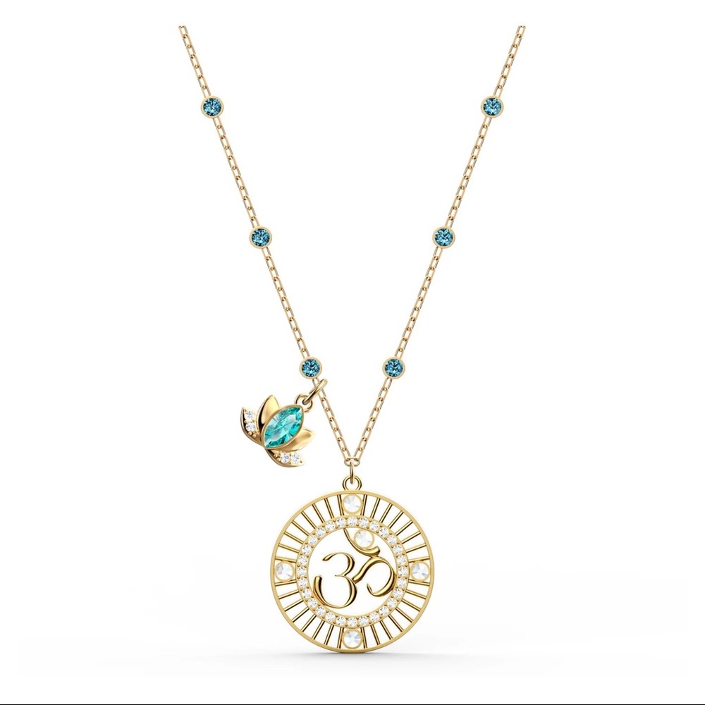 Swarovski Symbolic Lotus necklace, gold